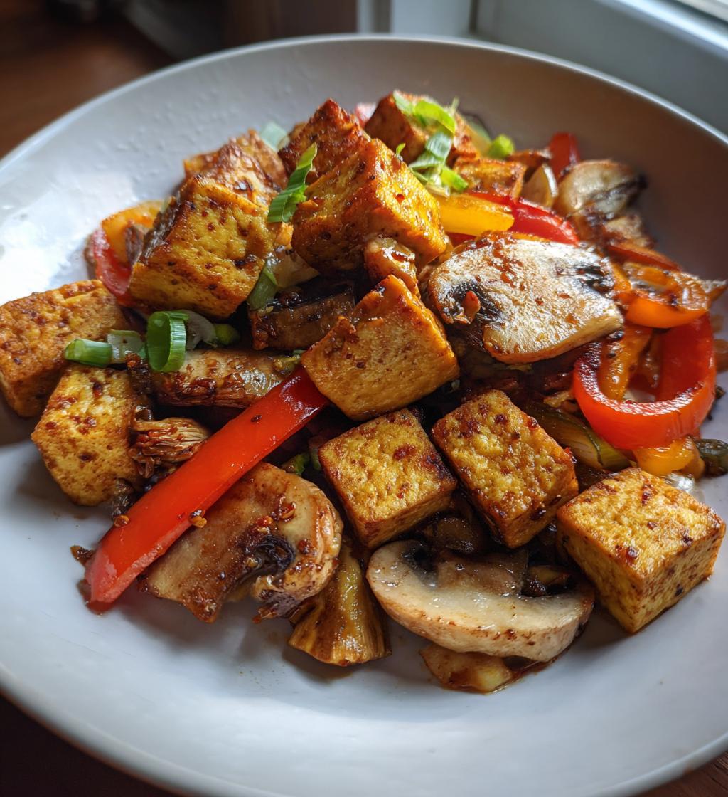 mushroom and tofu stir fry