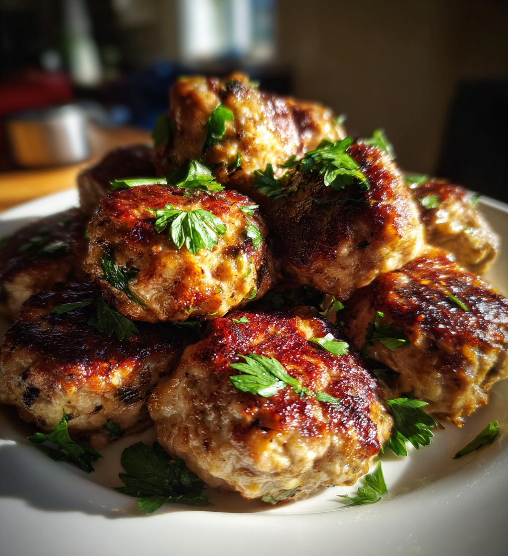 mushroom chicken meatballs