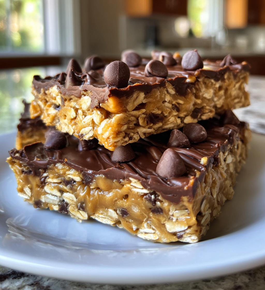 no bake peanut butter oatmeal bars - detail 1