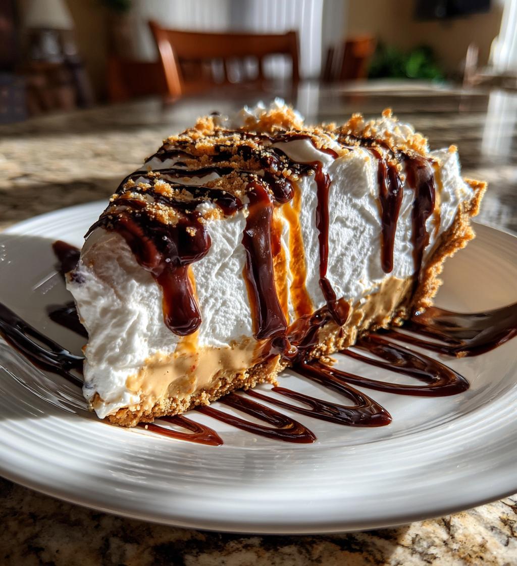 no bake peanut butter pie - detail 1