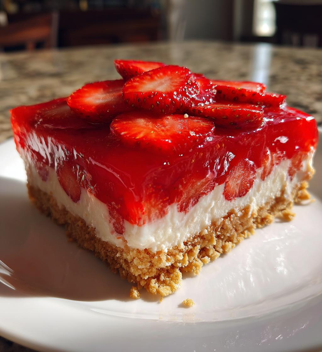 no bake strawberry jello lasagna recipe - detail 1