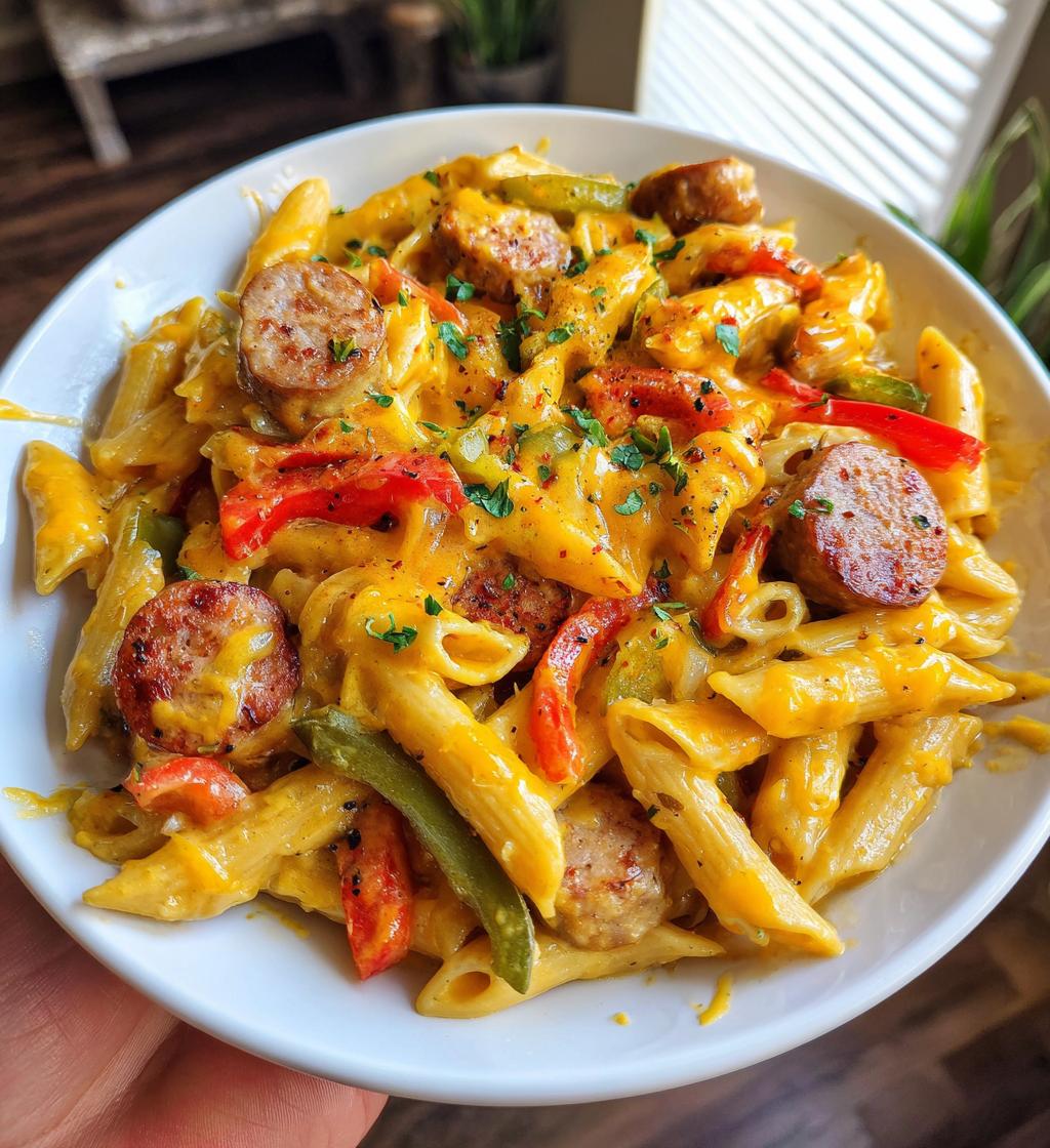 one pot cheesy sausage pasta