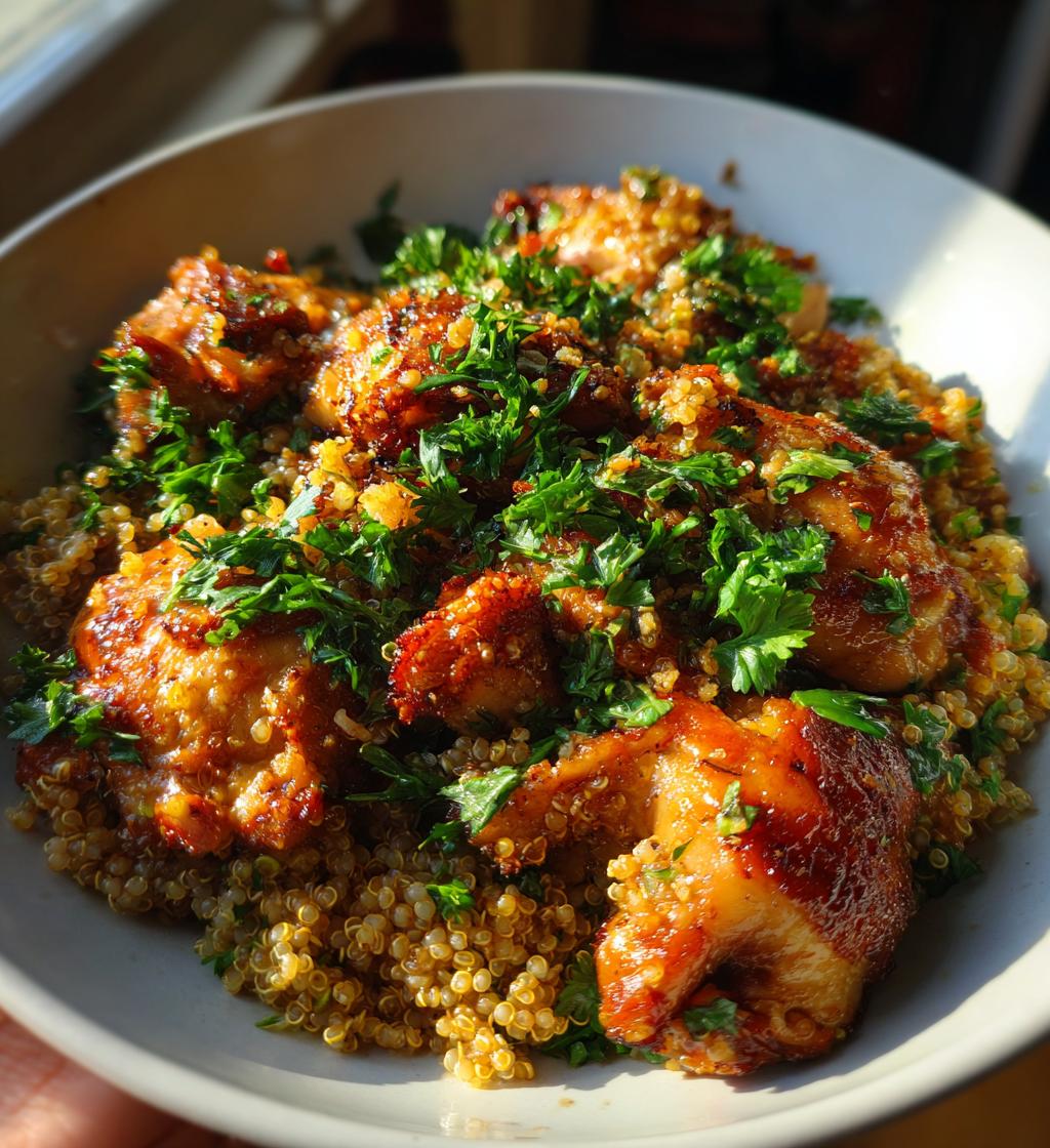one pot garlic butter chicken and quinoa