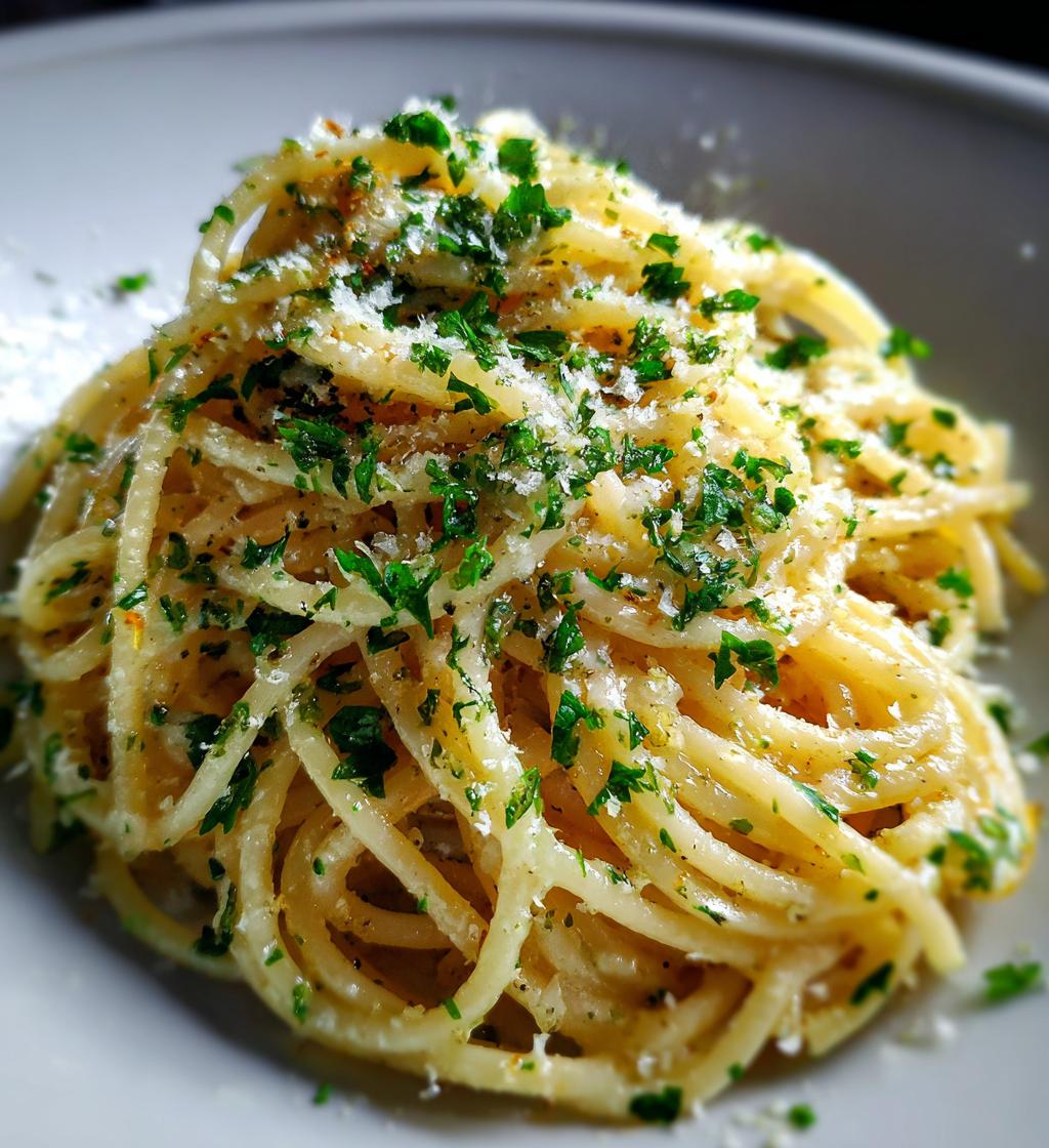 one pot lemon garlic parmesan pasta - detail 1