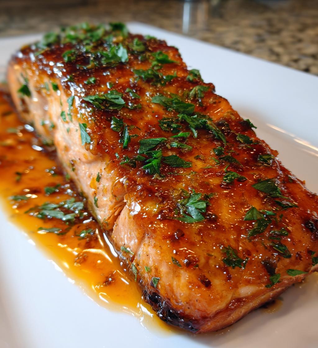 orange glazed salmon