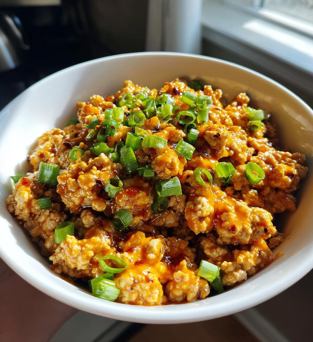 orange ground chicken - detail 1