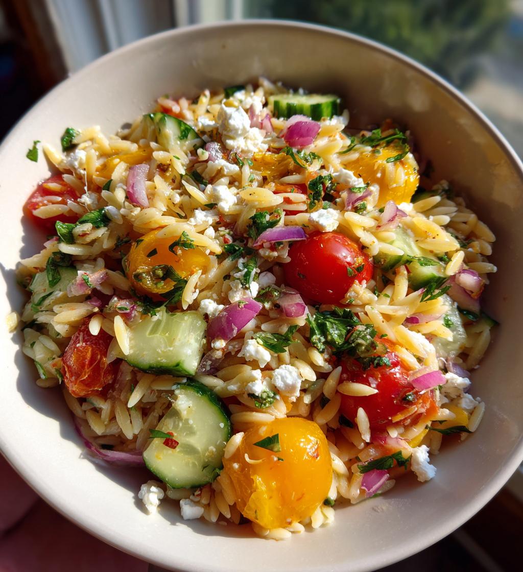 orzo pasta salad - detail 1