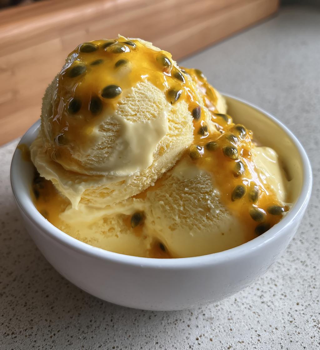 passion fruit ice cream a creamy tropical dessert youll crave all year - detail 1