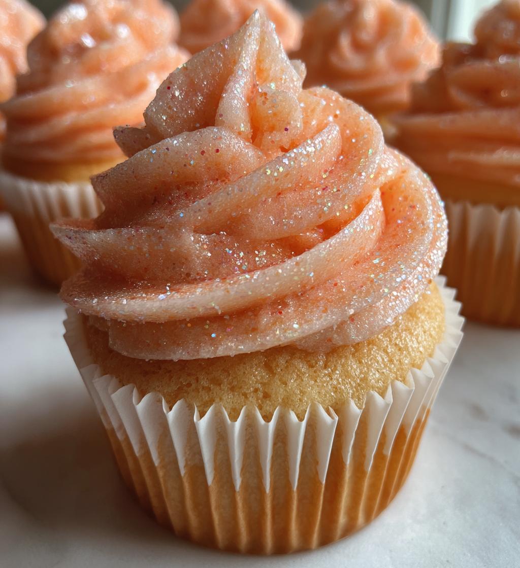 peach bellini cupcakes