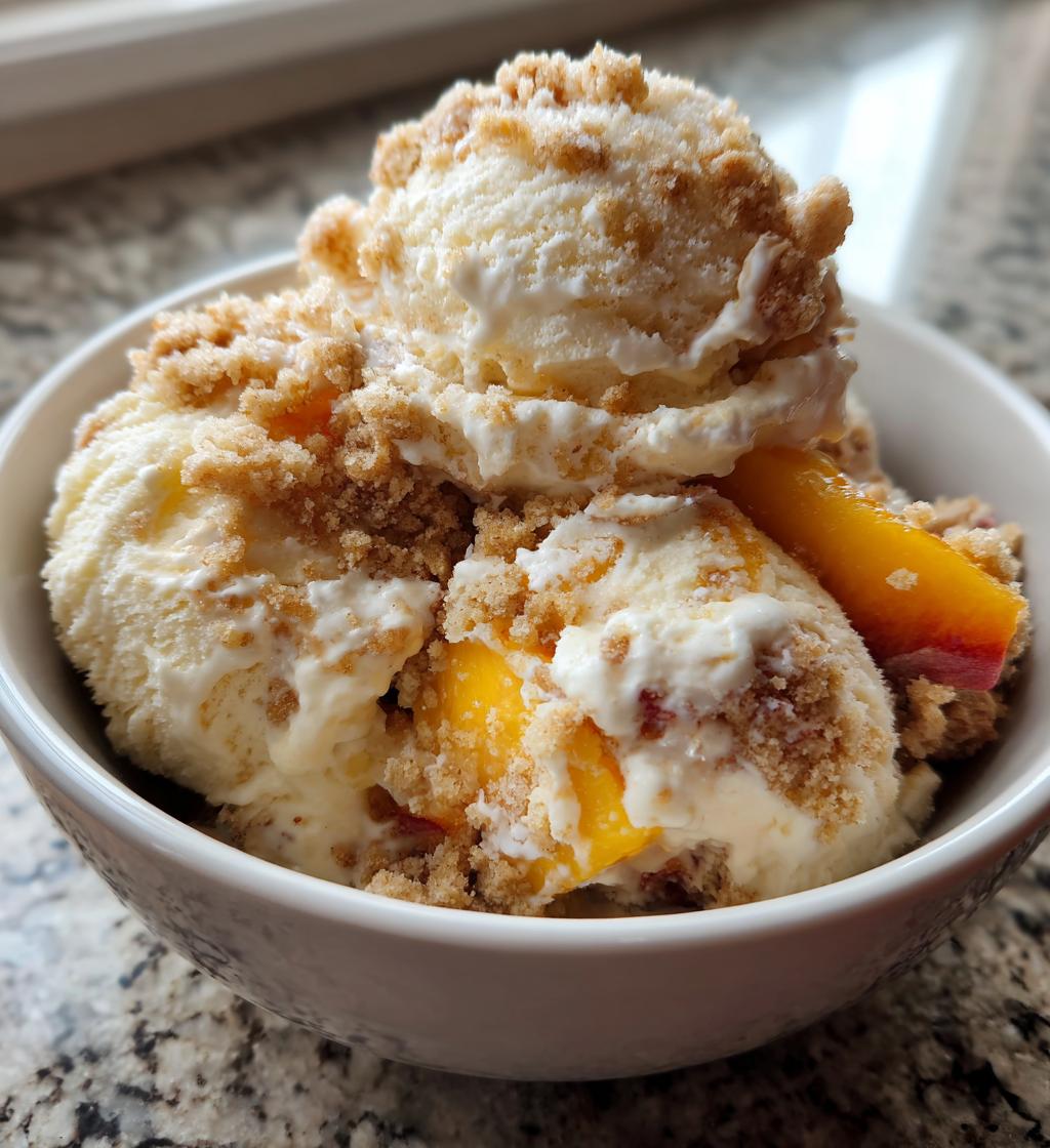 peach cobbler ice cream