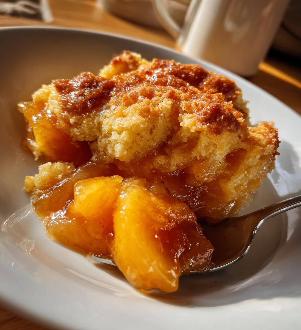 peach cobbler with canned peaches