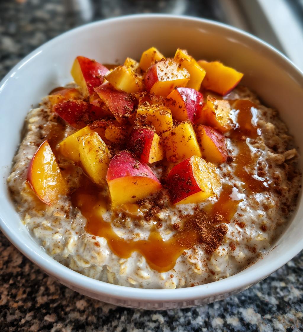 peach overnight oats