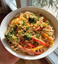 peanut noodle stir fry