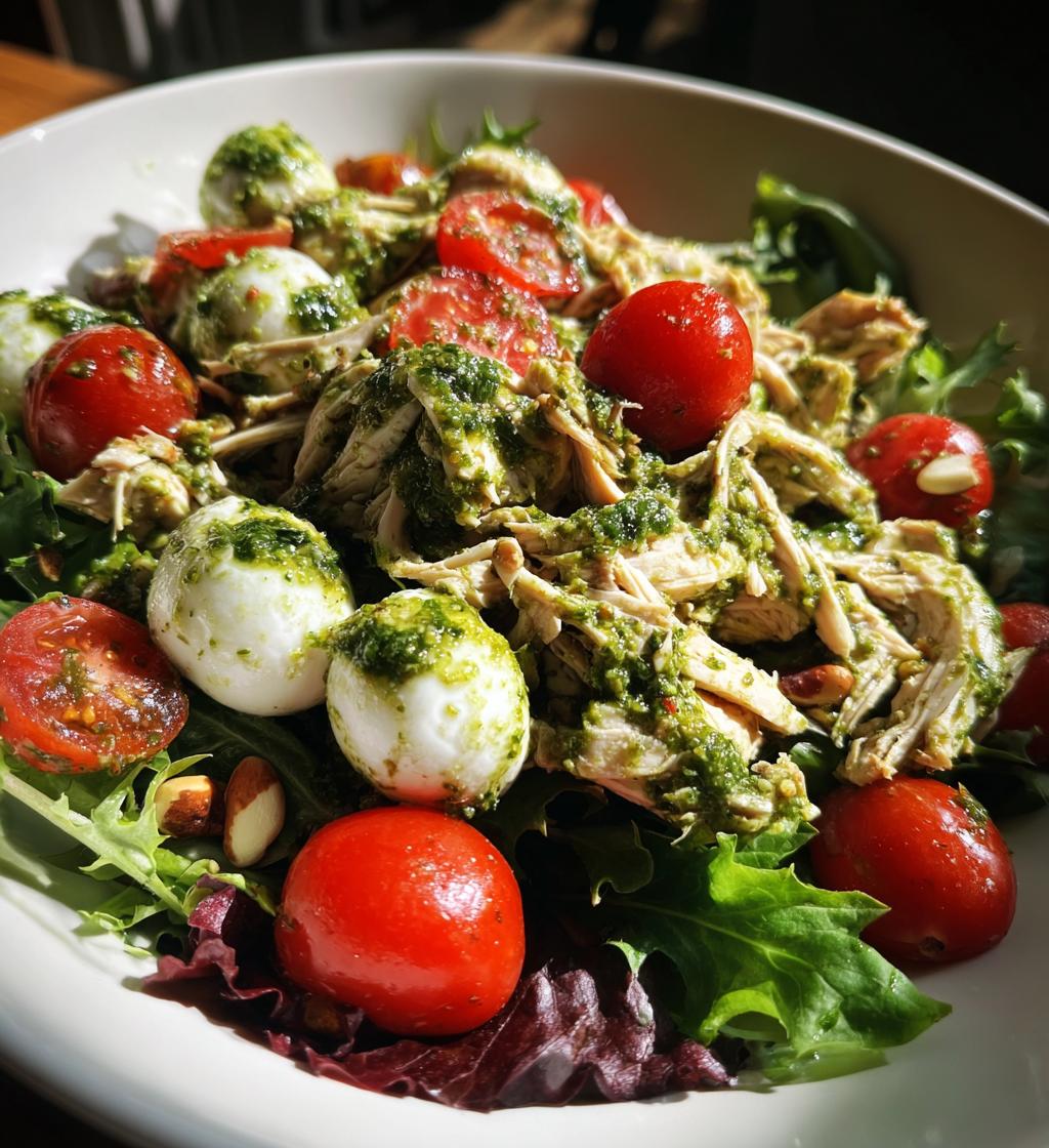 pesto chicken salad - detail 1