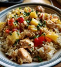 pineapple chicken and rice a sweet and savory delight