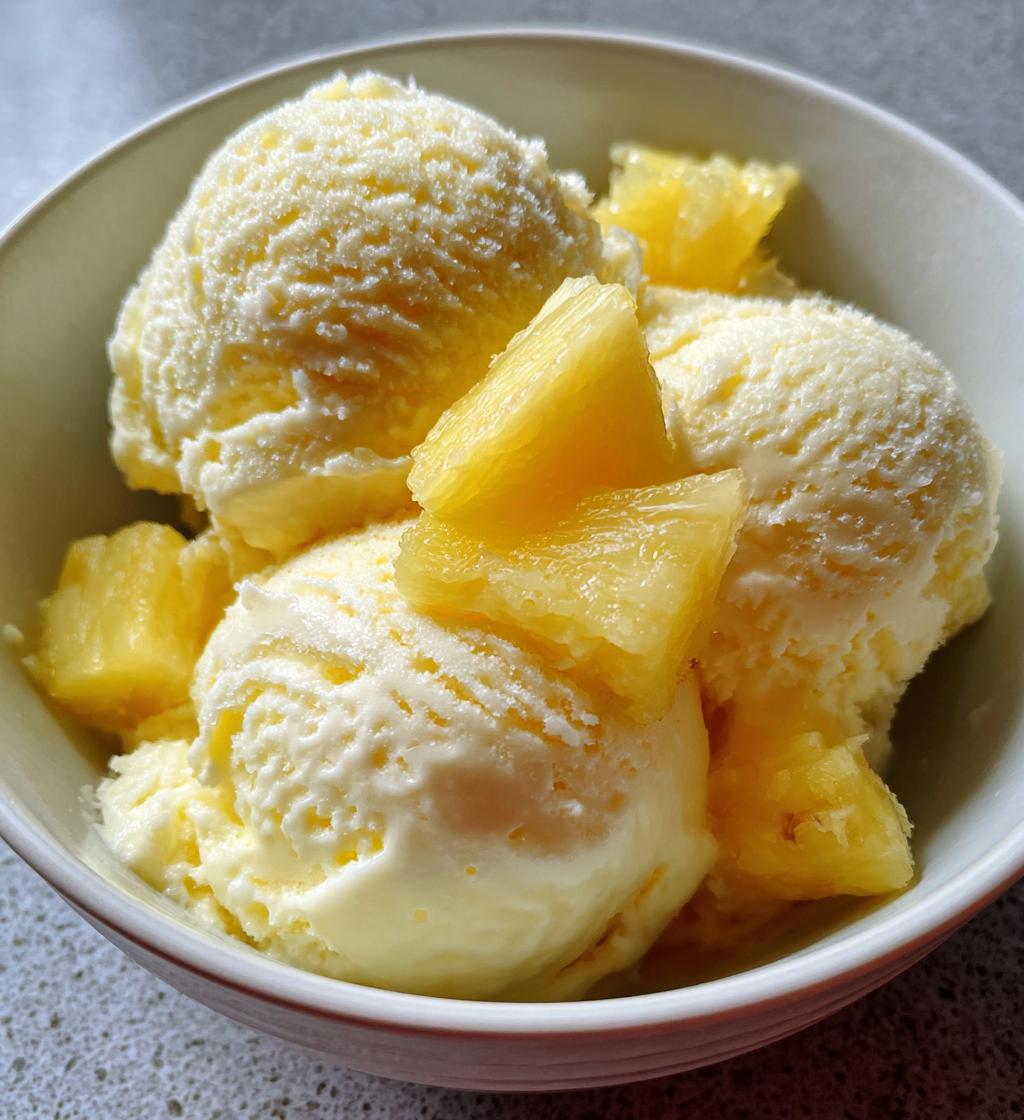 pineapple ice cream - detail 1