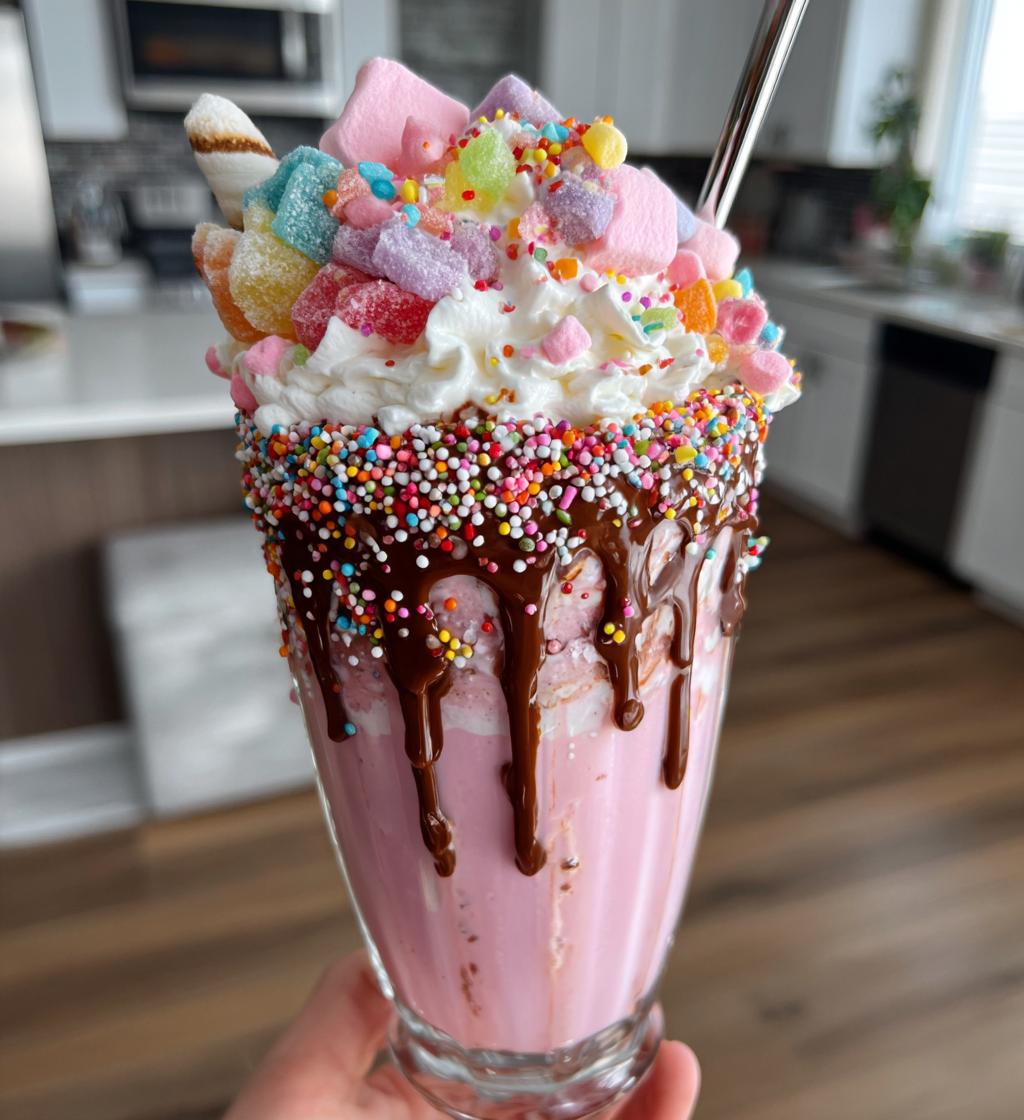 pink unicorn freakshakes - detail 1