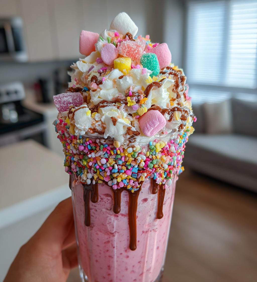 pink unicorn freakshakes