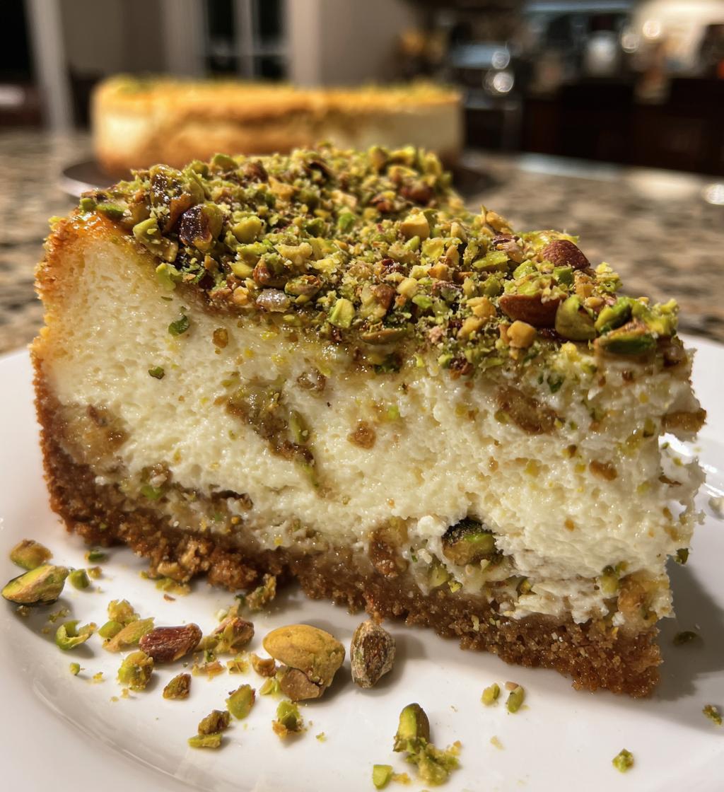pistachio cheesecake - detail 1