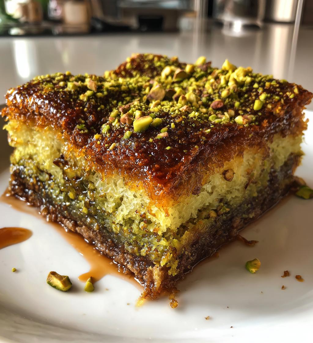 pistachio kunafa brownies recipe