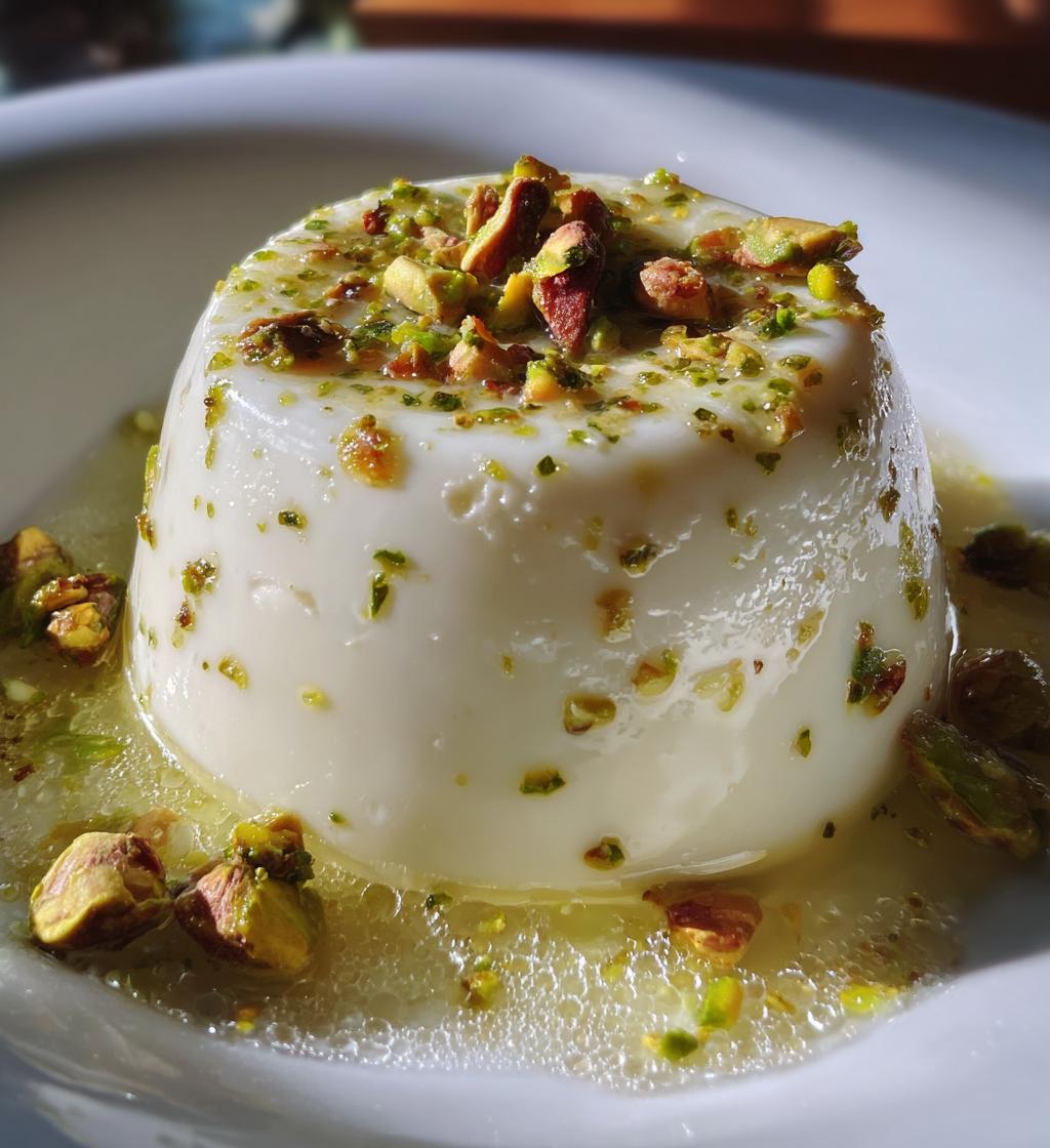 pistachio panna cotta - detail 1