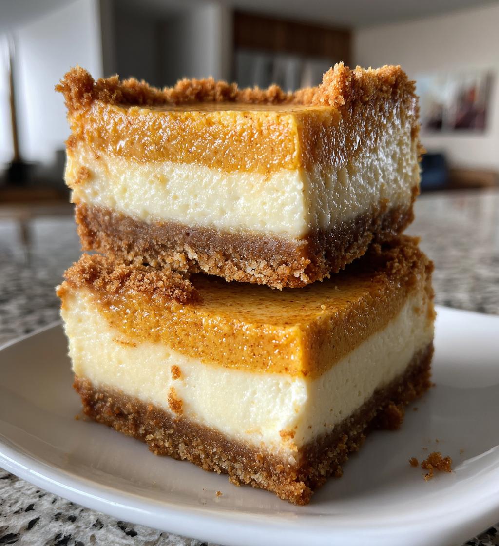 pumpkin spice cheesecake bars - detail 1