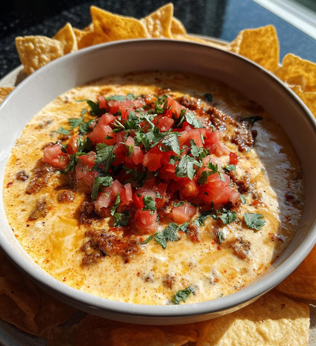 queso blanco dip with chorizo - detail 1