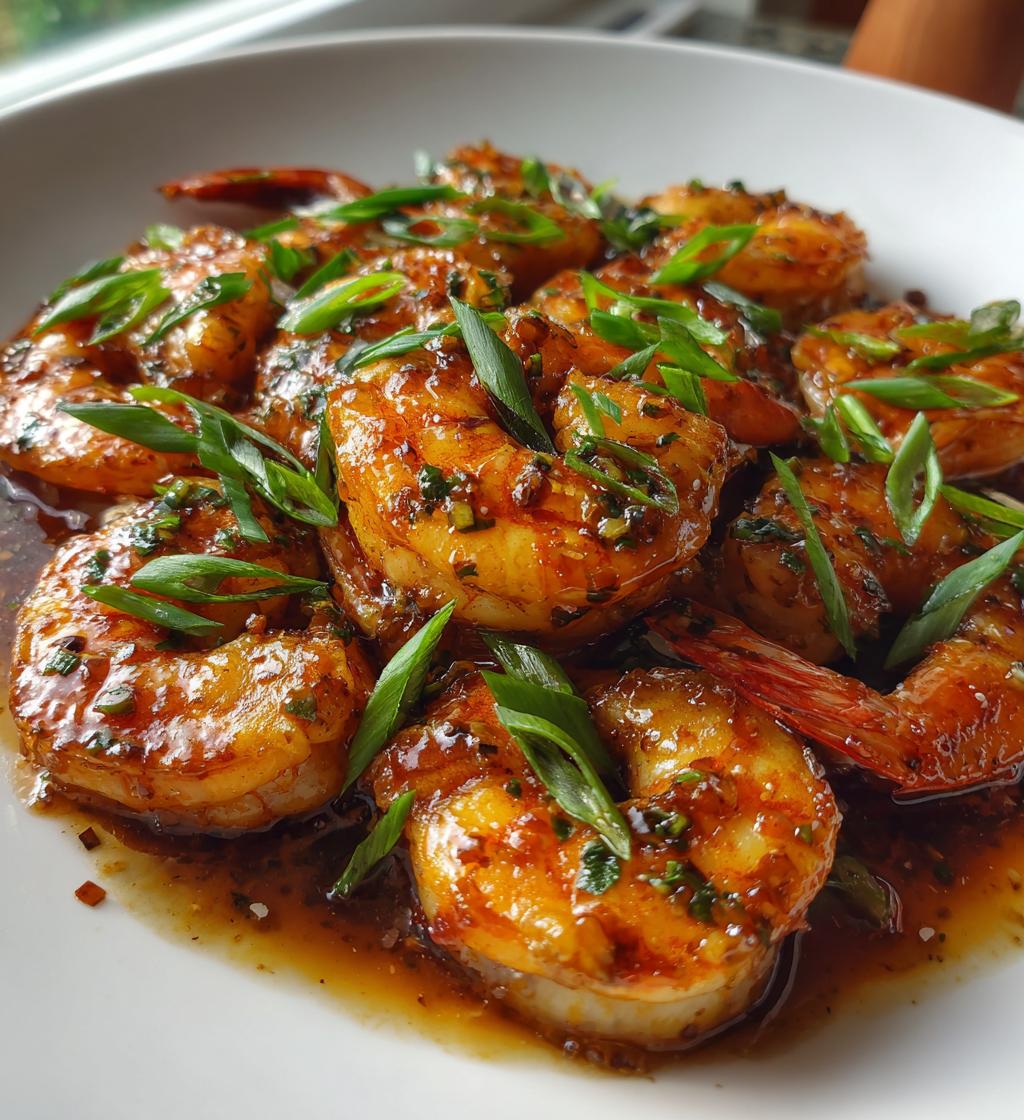 quick healthy dinner 20 minute honey garlic shrimp - detail 1