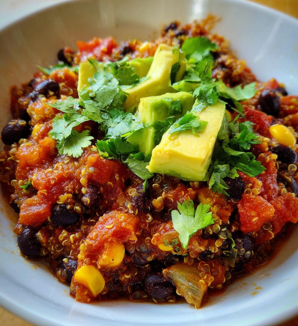 quinoa and black bean chili - detail 1