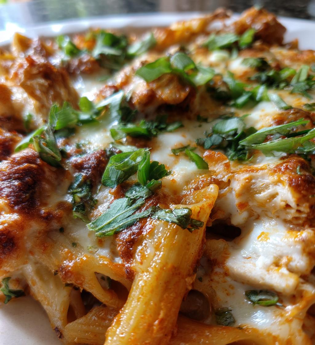 ranch buffalo pasta bake - detail 1
