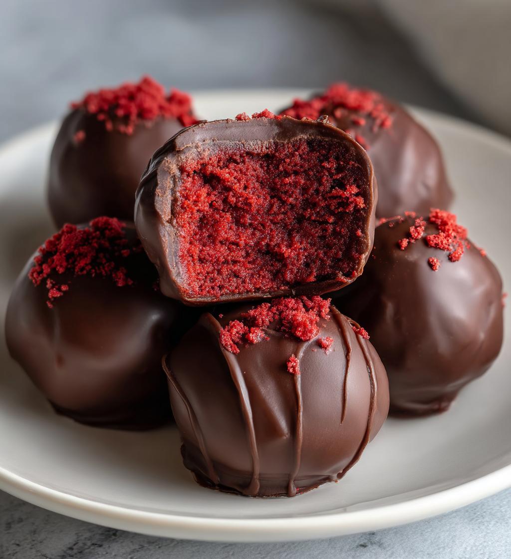 red velvet cake balls - detail 1