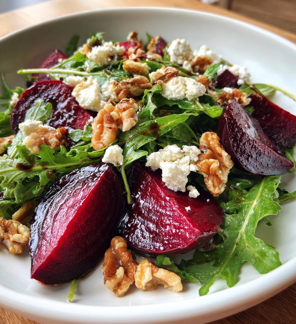 roasted beet and arugula salad - detail 1