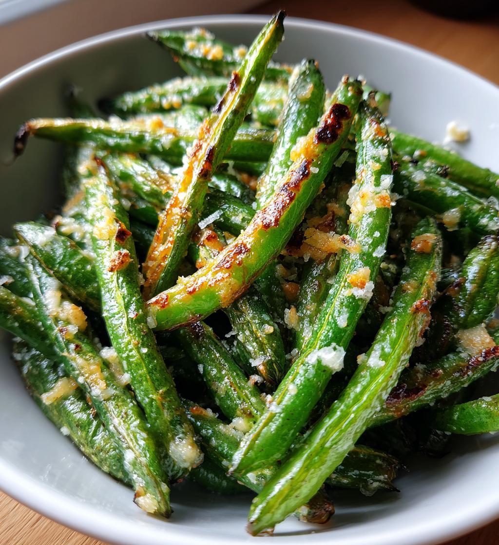 roasted parmesan green beans - detail 1