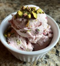 rose pistachio cheesecake ice cream
