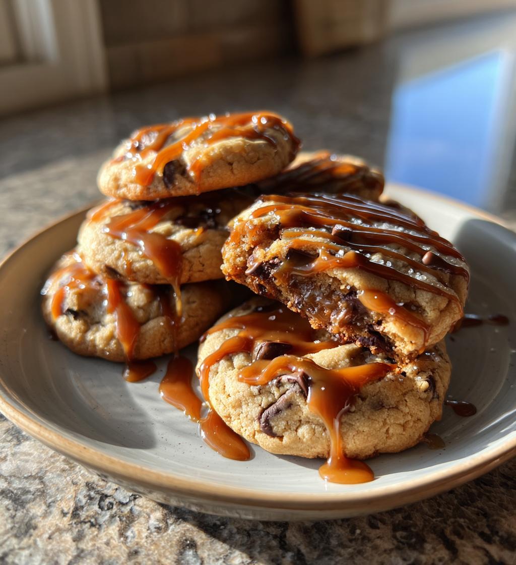 salted caramel cheesecake cookies