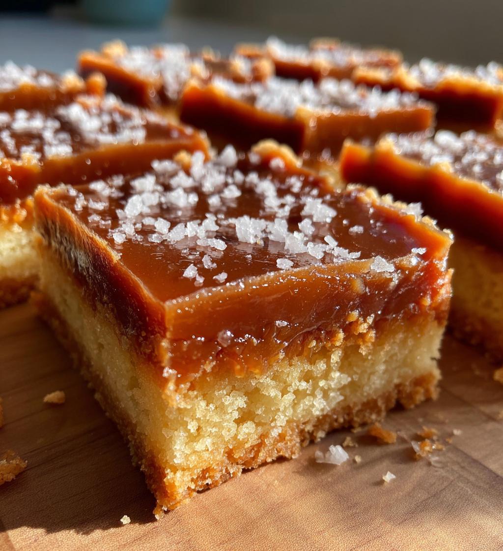salted caramel shortbread bars - detail 1