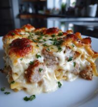 sausage alfredo ravioli lasagna