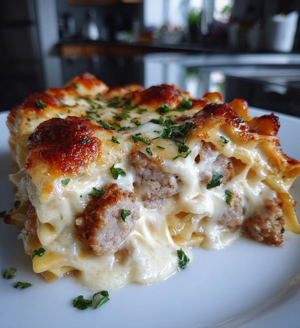 sausage alfredo ravioli lasagna