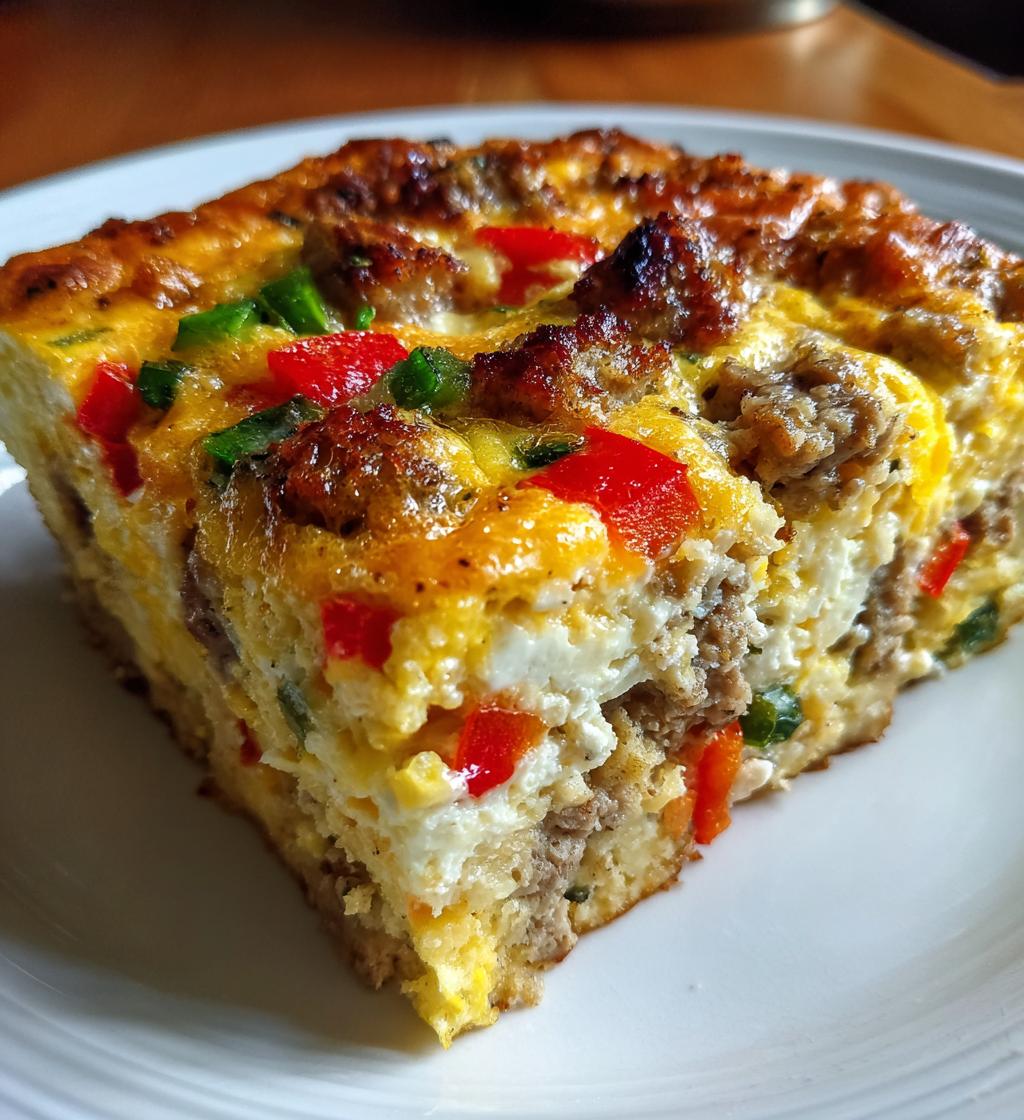 sausage and egg casserole - detail 1