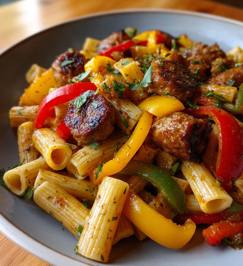 sausage and peppers pasta