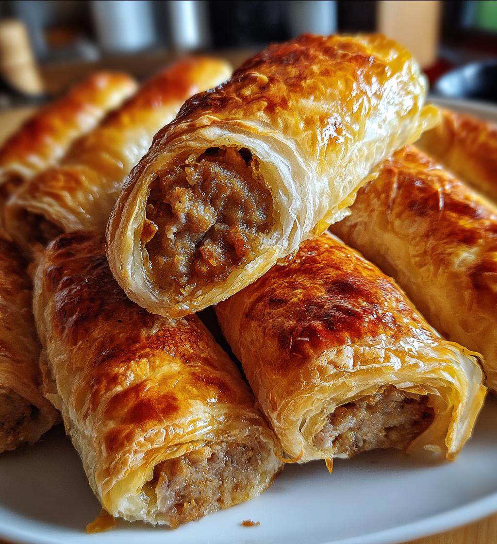 sausage rolls appetizer recipe - detail 1