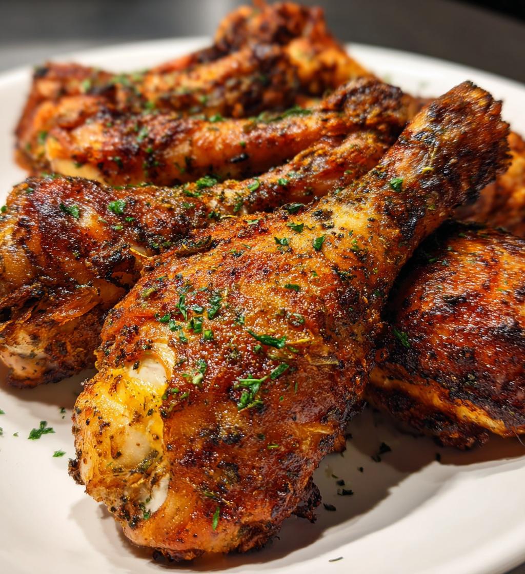 seasoned crispy chicken drumsticks