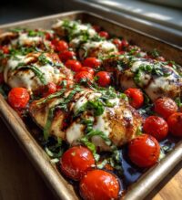sheet pan caprese chicken