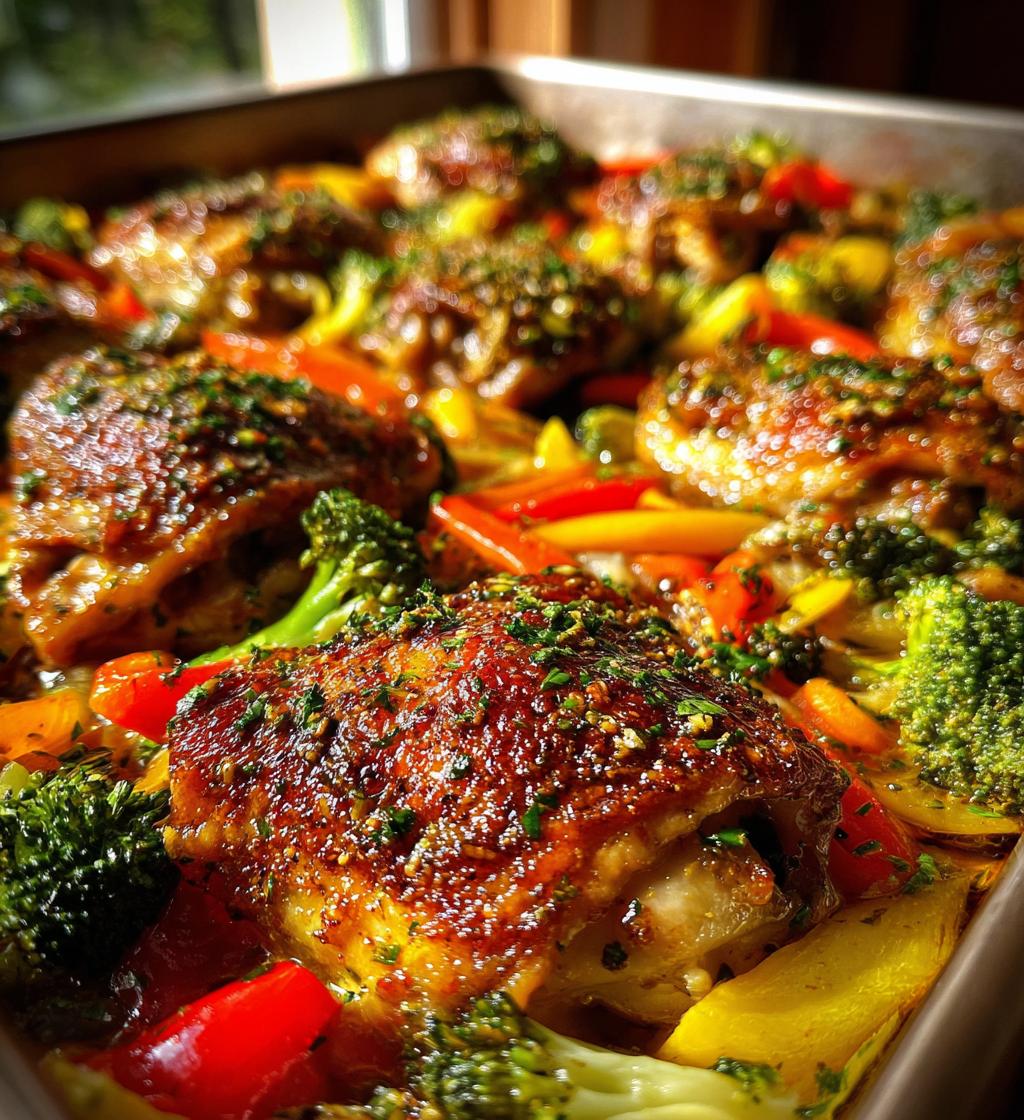 sheet pan garlic butter chicken and veggies