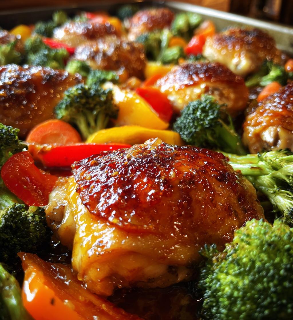 sheet pan honey mustard chicken - detail 1