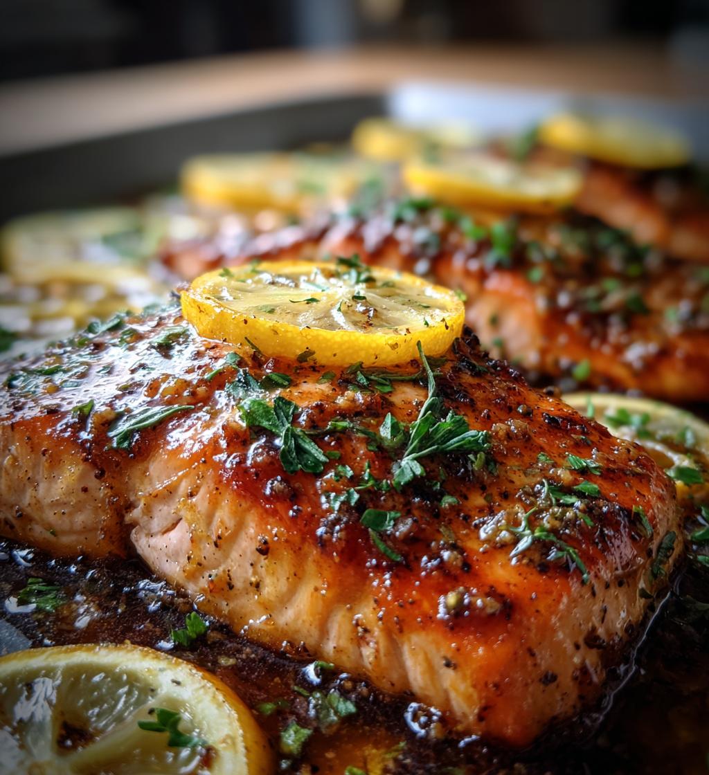 sheet pan maple dijon glazed salmon - detail 1