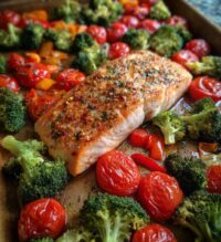 sheet pan salmon and veggies