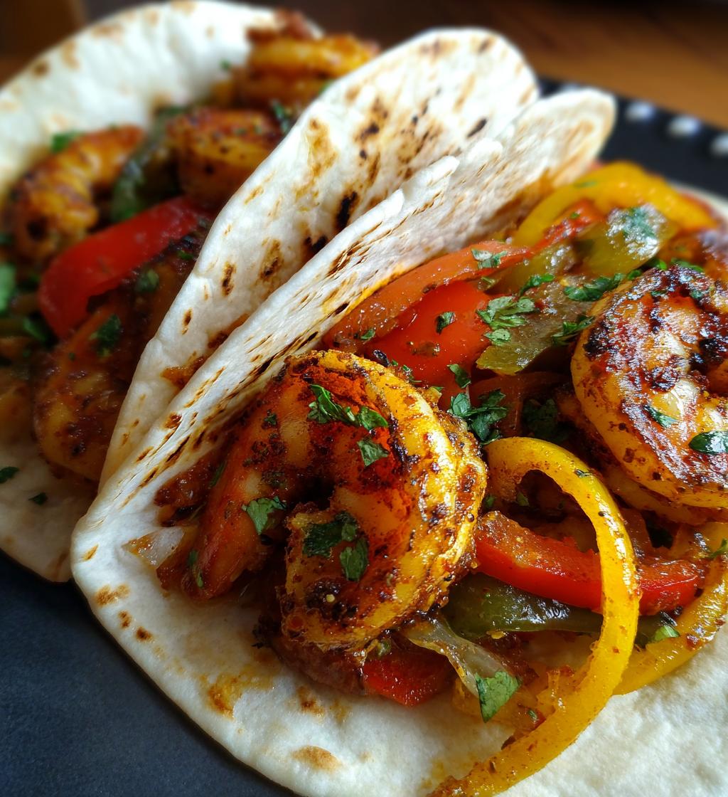 sheet pan shrimp fajitas - detail 1