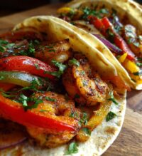 sheet pan shrimp fajitas