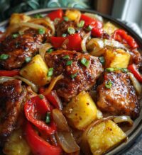 sheet pan teriyaki chicken and pineapple